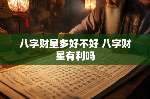 八字财星多好不好 八字财星有利吗 八字财星多好不好 八字财星有利吗