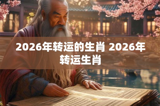 2026年转运的生肖 2026年转运生肖