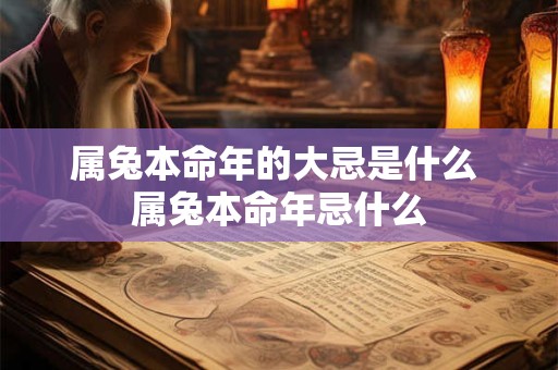 属兔本命年的大忌是什么 属兔本命年忌什么 属兔本命年的大忌是什么 属兔本命年忌什么