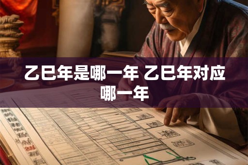 乙巳年是哪一年 乙巳年对应哪一年
