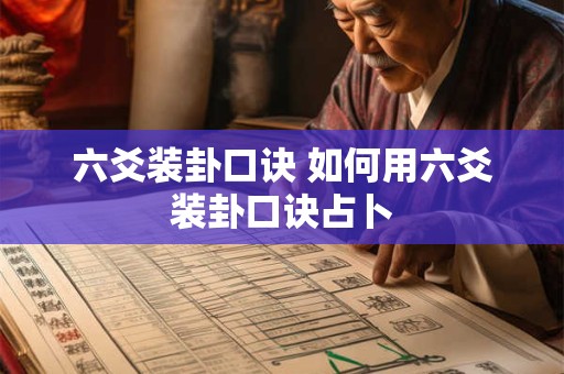 六爻装卦口诀 如何用六爻装卦口诀占卜 六爻装卦口诀 如何用六爻装卦口诀占卜