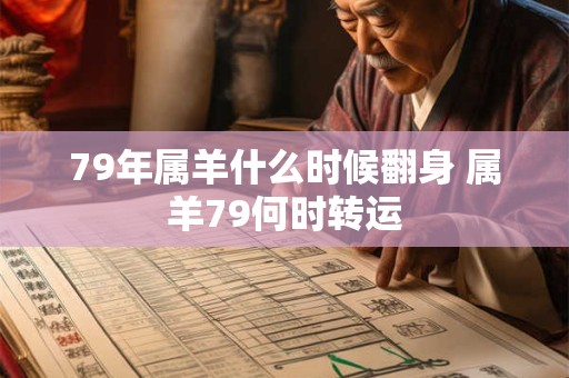 79年属羊什么时候翻身 属羊79何时转运