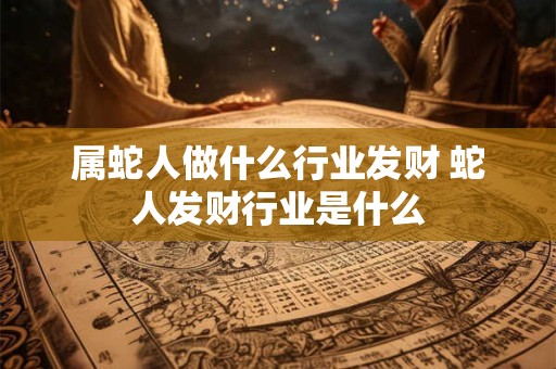 属蛇人做什么行业发财 蛇人发财行业是什么 属蛇人做什么行业发财 蛇人发财行业是什么