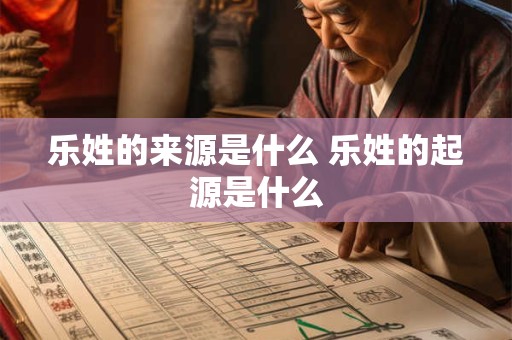 乐姓的来源是什么 乐姓的起源是什么