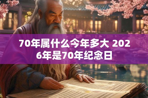 70年属什么今年多大 2026年是70年纪念日