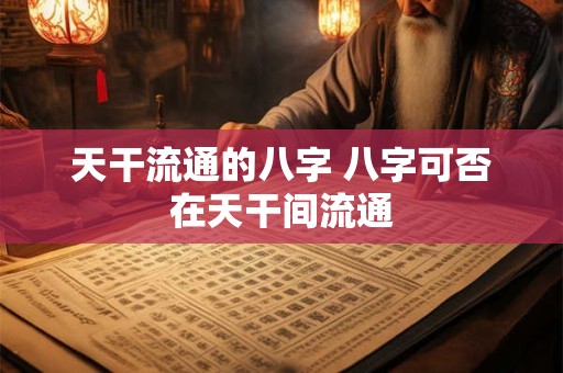 天干流通的八字 八字可否在天干间流通