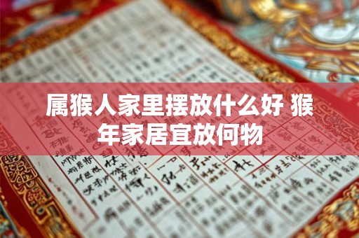 属猴人家里摆放什么好 猴年家居宜放何物
