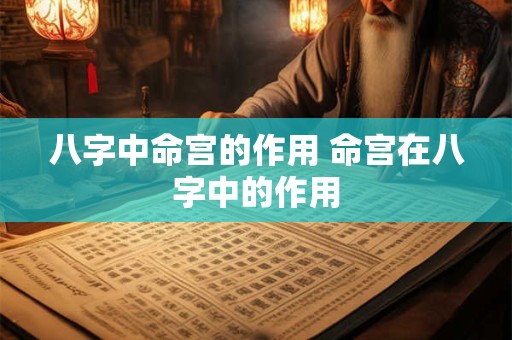 八字中命宫的作用 命宫在八字中的作用