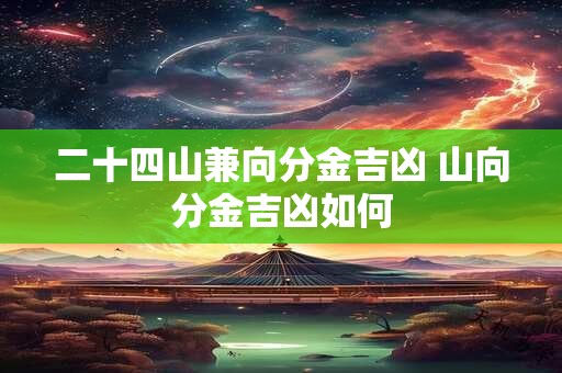 二十四山兼向分金吉凶 山向分金吉凶如何 二十四山兼向分金吉凶 山向分金吉凶如何