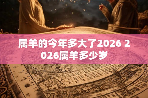 属羊的今年多大了2026 2026属羊多少岁