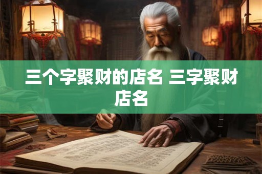 三个字聚财的店名 三字聚财店名