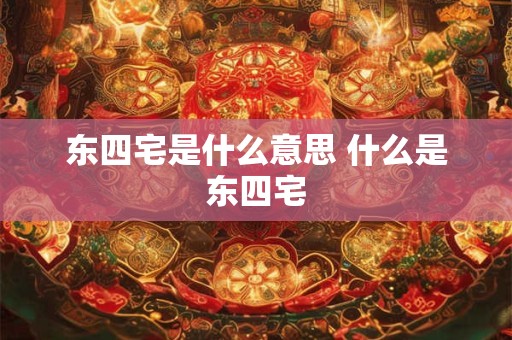 东四宅是什么意思 什么是东四宅
