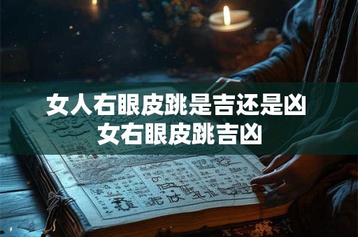 女人右眼皮跳是吉还是凶 女右眼皮跳吉凶