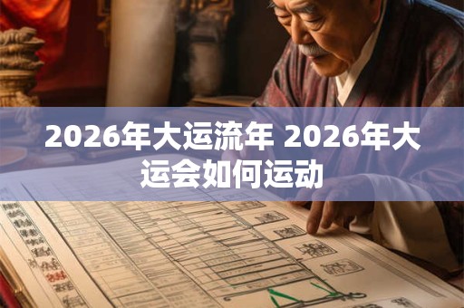 2026年大运流年 2026年大运会如何运动