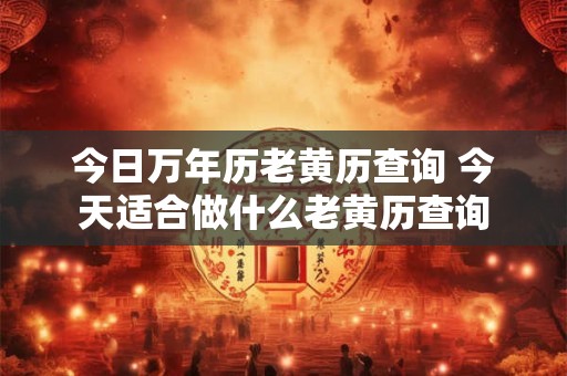 今日万年历老黄历查询 今天适合做什么老黄历查询