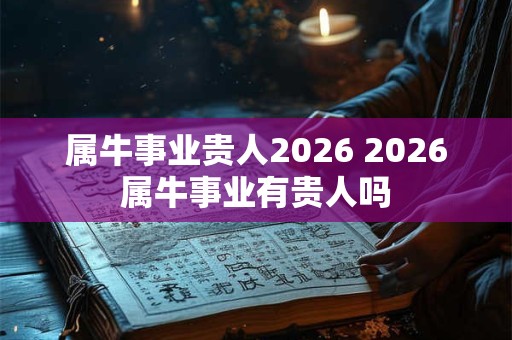 属牛事业贵人2026 2026属牛事业有贵人吗