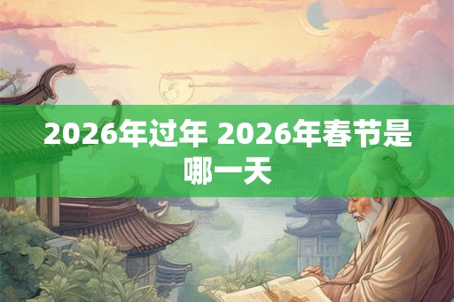 2026年过年 2026年春节是哪一天 2026年过年 2026年春节是哪一天