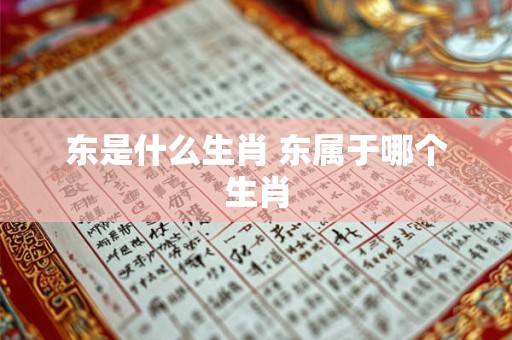 东是什么生肖 东属于哪个生肖 东是什么生肖 东属于哪个生肖