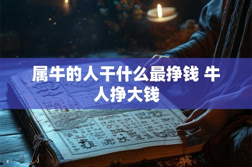 属牛的人干什么最挣钱 牛人挣大钱