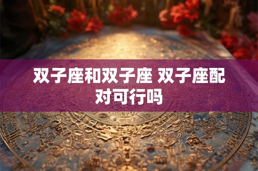双子座和双子座 双子座配对可行吗