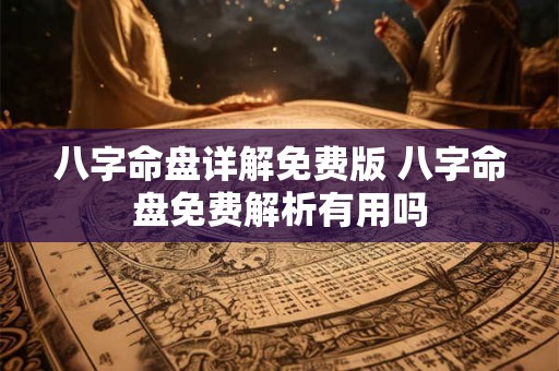 八字命盘详解免费版 八字命盘免费解析有用吗