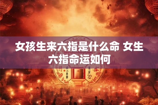 女孩生来六指是什么命 女生六指命运如何