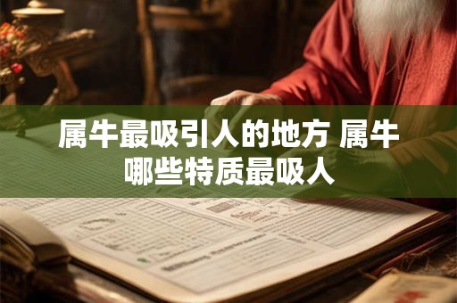 属牛最吸引人的地方 属牛哪些特质最吸人