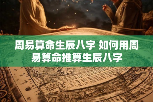 周易算命生辰八字 如何用周易算命推算生辰八字