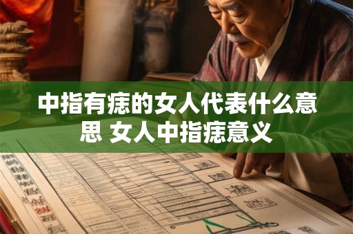 中指有痣的女人代表什么意思 女人中指痣意义