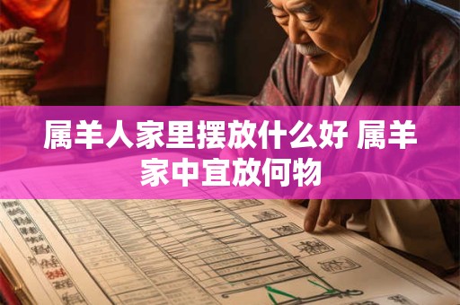 属羊人家里摆放什么好 属羊家中宜放何物