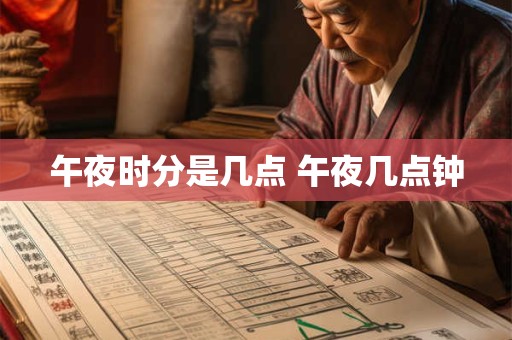 午夜时分是几点 午夜几点钟