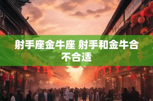 射手座金牛座 射手和金牛合不合适