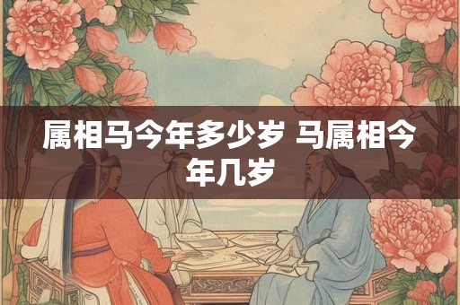 属相马今年多少岁 马属相今年几岁