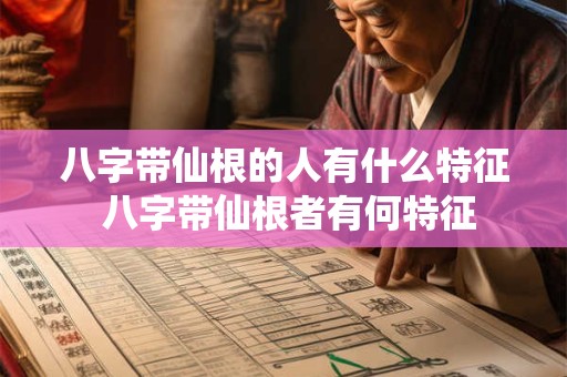 八字带仙根的人有什么特征 八字带仙根者有何特征