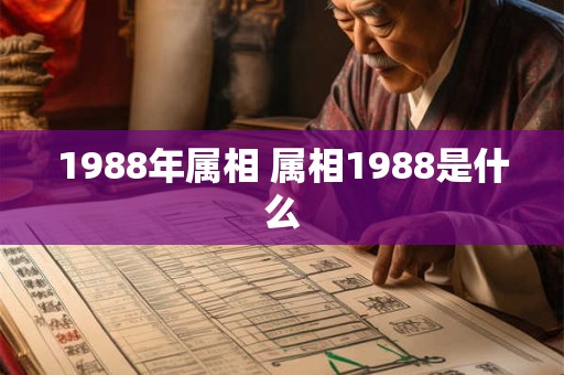 1988年属相 属相1988是什么