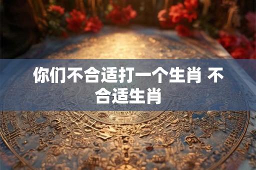 你们不合适打一个生肖 不合适生肖