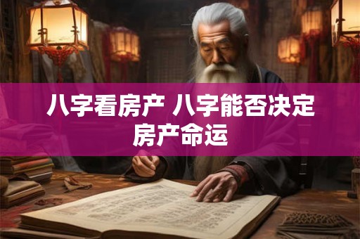 八字看房产 八字能否决定房产命运 八字看房产 八字能否决定房产命运
