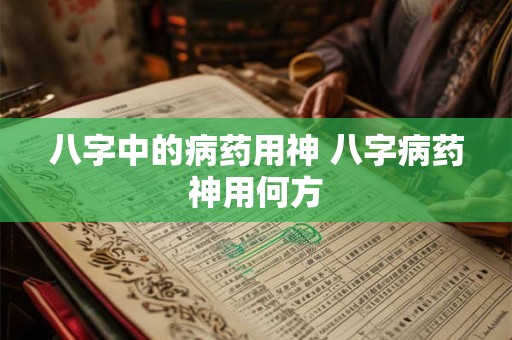 八字中的病药用神 八字病药神用何方