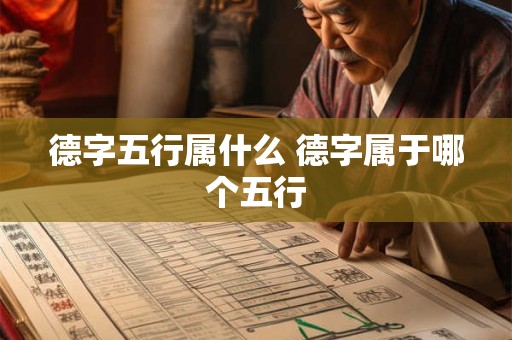 德字五行属什么 德字属于哪个五行