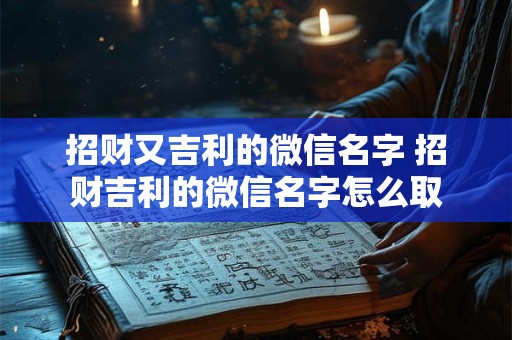 招财又吉利的微信名字 招财吉利的微信名字怎么取