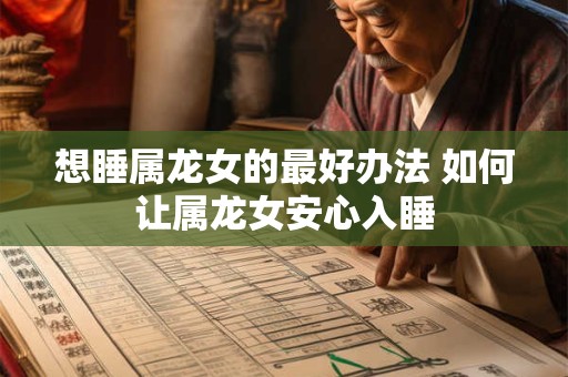 想睡属龙女的最好办法 如何让属龙女安心入睡 想睡属龙女的最好办法 如何让属龙女安心入睡