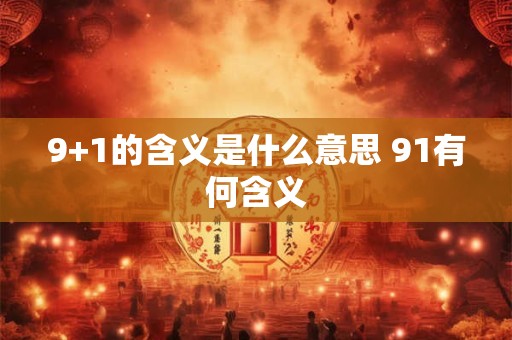 9+1的含义是什么意思 91有何含义
