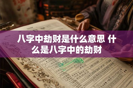 八字中劫财是什么意思 什么是八字中的劫财 八字中劫财是什么意思 什么是八字中的劫财