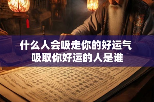 什么人会吸走你的好运气 吸取你好运的人是谁 什么人会吸走你的好运气 吸取你好运的人是谁