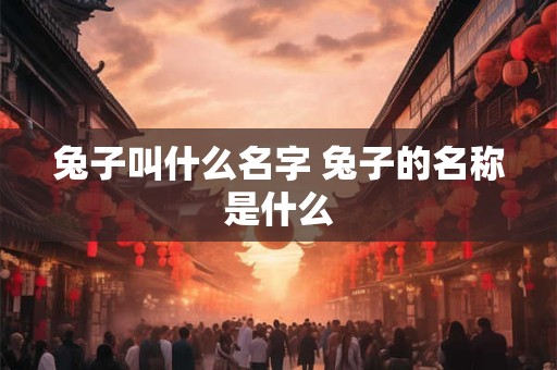 兔子叫什么名字 兔子的名称是什么