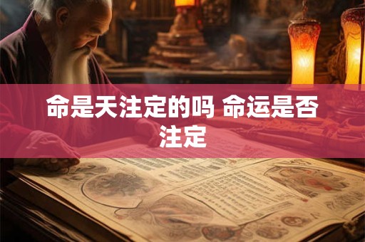 命是天注定的吗 命运是否注定