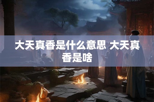 大天真香是什么意思 大天真香是啥