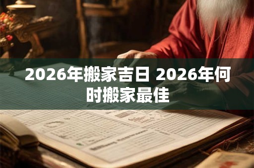 2026年搬家吉日 2026年何时搬家最佳