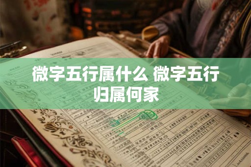 微字五行属什么 微字五行归属何家