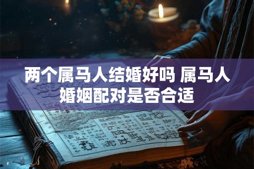 两个属马人结婚好吗 属马人婚姻配对是否合适